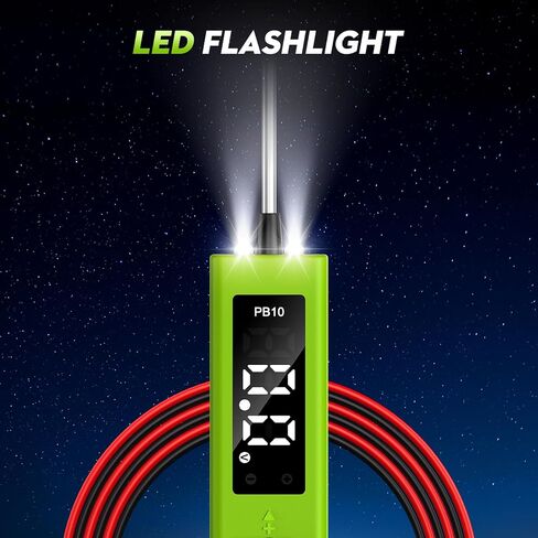 JDIAG Test Light automotive Circuit Tester, Voltage Tester 0-80V, Power Circuit Probe Tester, Component Activation Diode Detection Continuity Test Fuse Tester Trailer Lights Short Circuit Finder, PB10 in Saudi Arabia