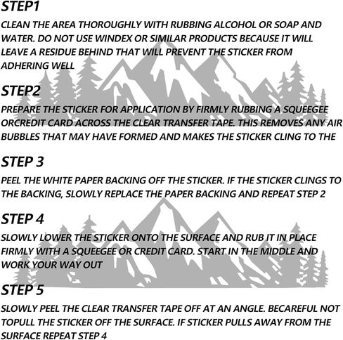 2PCS Vinyl, Snow Mountain Tree Decal, Mountains Graphic Logo, Car Trunk Tailgate Sticker, Black Premium Badg, Suitable for Most Cars Decoration, Automotive Waterproof Body Decal in Saudi Arabia