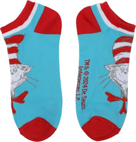 Bioworld Dr. Seuss Character Art Women's 5-Pair Ankle Socks-OSFA in Saudi Arabia