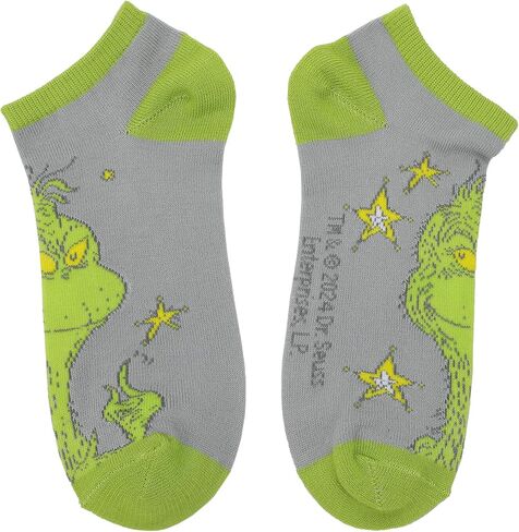 Bioworld Dr. Seuss Character Art Women's 5-Pair Ankle Socks-OSFA in Saudi Arabia