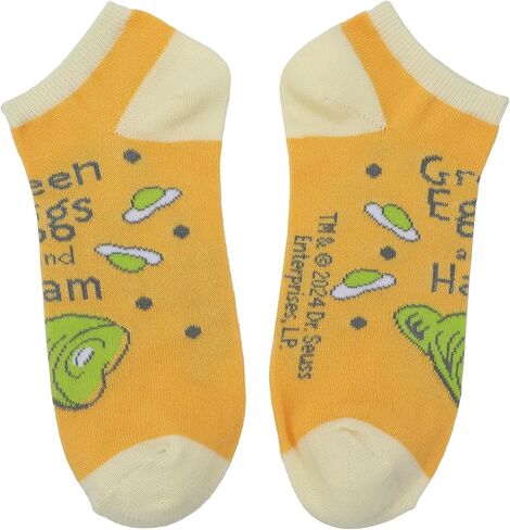 Bioworld Dr. Seuss Character Art Women's 5-Pair Ankle Socks-OSFA in Saudi Arabia
