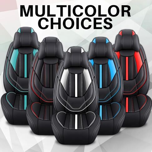 Fit for Jeep Wrangler JK JL 4-Door Seat Covers Full Set 2007-2025, Custom for Unlimited X Rubicon 392 Sahara Willys Sport High Altitude 4X4 Nappa Leather Seat Cover(Black White) in Saudi Arabia