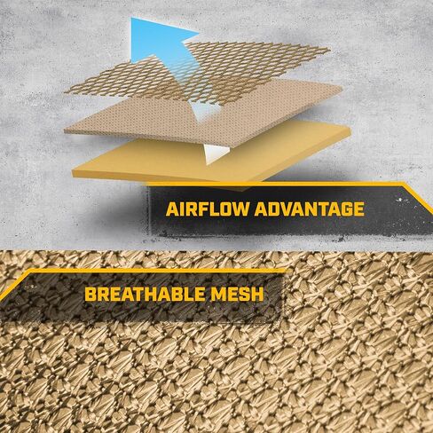 Caterpillar Aeromesh Black Petic Covers للشاحنات والسيارات وسيارات الدفع الرباعي - (2) حامي غطاء مقعد الشاحنة الأمامية - أغطية مقعد السيارة الشبكية ذات التنفس - أغطية مقعد السيارات أعلى من حماية المقعد in Kuwait