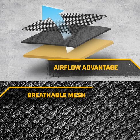 Caterpillar AeroMesh Black Seat Covers for Trucks, Car, & SUV - (2) Front Truck Seat Cover Protector - Breathable Mesh Universal Fit Car Seat Covers - Automotive Seat Covers Top of Seat Protection in Saudi Arabia