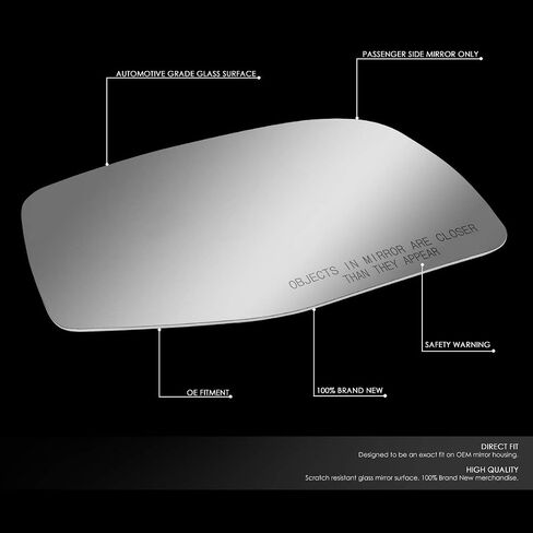 Auto Dynasty Passenger Right Side Door Rear View Mirror Glass Lens Replacement Compatible with 90-97 Ford Aerostar/F150/Super Duty in Saudi Arabia