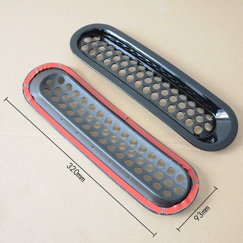 7pcs/set ABS Black Inserts Cover Key Lock Hole Mesh Grille Trim Compatible with Jeep Wrangler JK 2007-2017 in Saudi Arabia