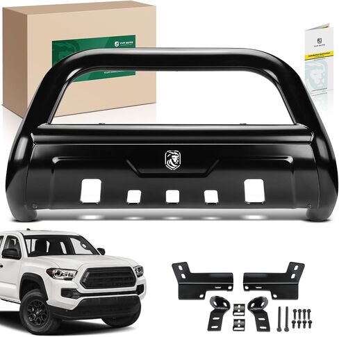 YHTAUTO 3.5" Bull Bar Push Bar with Skid Plate Light Mount Fit Toyota Models, Tacoma 2016-2023 L4 2.7L V6 3.5L, Alloy Steel Brush Guard for Truck Front Bumper Off Road Accessories in Kuwait