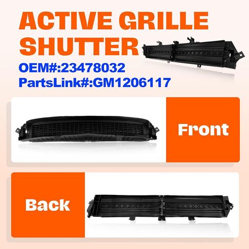 CarPartsDepot Front Active Grille Shutter w/Motor Compatible With Chevrolet 2014-2015 Malibu & 2016 Malibu Limited GM1206117 23478032 in Saudi Arabia