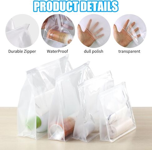 50 PCS Mini Clear Makeup Bag ، حقيبة سفر صافية صافية من المنظمات التجميلية منظم مستحضرات التجميل المضادة للماء ， لعطلة سفر بيكيني للسباحة (7.9 × 5.9 × 2 بوصة) in Saudi Arabia