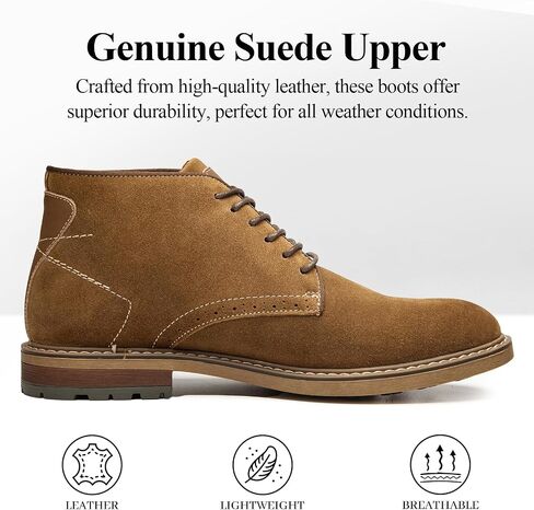 Arkbird Mens Chukka Boots Suede Leather Classic Fashion Casual Ankle Lace-up Dress Boots for Men in Saudi Arabia