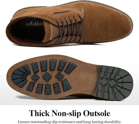 Arkbird Mens Chukka Boots Suede Leather Classic Fashion Casual Ankle Lace-up Dress Boots for Men in Saudi Arabia