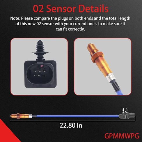 1PCS O2 SESSOR 17321 ، 02 مستشعر في اتجاه مجرى النهر ، مستشعر الأكسجين البديل للسيارات متوافق مع FORD FOR E150 لـ F150 لـ Explorer for Flex for Pluster Interceptor for Transit in Saudi Arabia