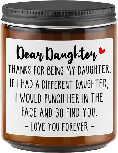 Lavender & Eucalyptus Scented Candle - Funny Daughter Gift for Birthday, Christmas, Graduation, Mother's Day & Wedding in Saudi Arabia