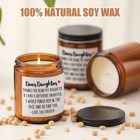 Lavender & Eucalyptus Scented Candle - Funny Daughter Gift for Birthday, Christmas, Graduation, Mother's Day & Wedding in Saudi Arabia