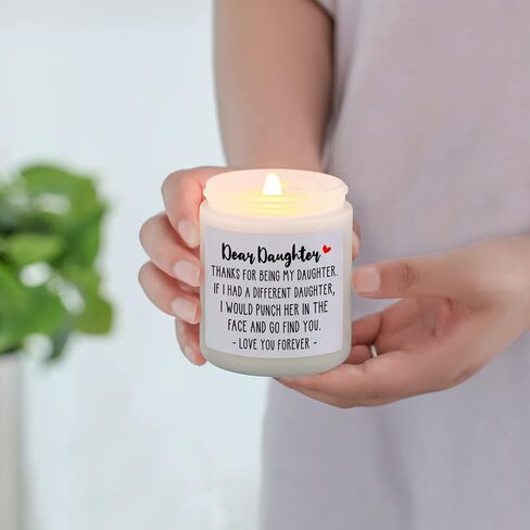 Lavender & Eucalyptus Scented Candle - Funny Daughter Gift for Birthday, Christmas, Graduation, Mother's Day & Wedding in Saudi Arabia