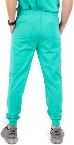 Jogger Scrub Pants for Men, Straight Leg Joggers, Black, Navy Blue, Green, Burgundy in Saudi Arabia