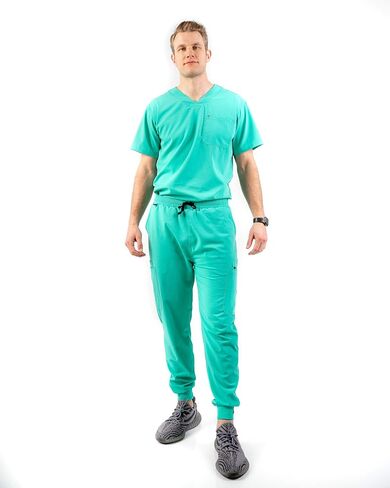 Jogger Scrub Pants for Men, Straight Leg Joggers, Black, Navy Blue, Green, Burgundy in Saudi Arabia