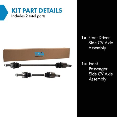 TRQ Front CV Axle Shaft Assembly Set Compatible with 15-18 Edge 16-18 MKX in Saudi Arabia