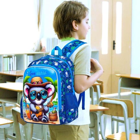 3PCS Boys Backpack, Water Resistant Kids Bookbag Set with Lunch Box, Cute School Bag for Preschool Toddler in Kuwait