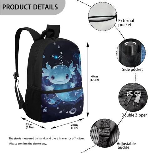 Cute Axolotl Backpack with Lunchbox for Girls 3t 4t School Bag and Lunch Bag for Elementary Students Kids Bookbag and Lunch Box Set Age 8-10, 3 in 1 School Bags Lunchbag Pencil Case in Kuwait