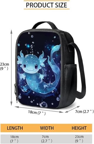 Cute Axolotl Backpack with Lunchbox for Girls 3t 4t School Bag and Lunch Bag for Elementary Students Kids Bookbag and Lunch Box Set Age 8-10, 3 in 1 School Bags Lunchbag Pencil Case in Kuwait