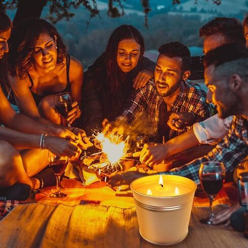 شمعة Citronella في الهواء الطلق معدنية صغيرة شمعة الصويا شمع الشمع in Saudi Arabia