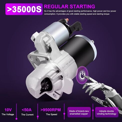 New Starter Replacement for Traverse 4Door 3.6L LT 2009-2014 for Terrain 4Door 3.6L Denali 2013-2014, AZHZ Electrical Starter 17986N in Saudi Arabia