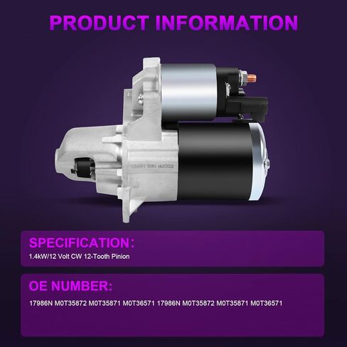 New Starter Replacement for Traverse 4Door 3.6L LT 2009-2014 for Terrain 4Door 3.6L Denali 2013-2014, AZHZ Electrical Starter 17986N in Saudi Arabia