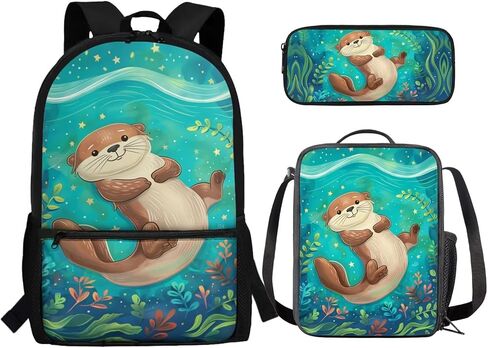 Cute Axolotl Backpack with Lunchbox for Girls 3t 4t School Bag and Lunch Bag for Elementary Students Kids Bookbag and Lunch Box Set Age 8-10, 3 in 1 School Bags Lunchbag Pencil Case in Kuwait