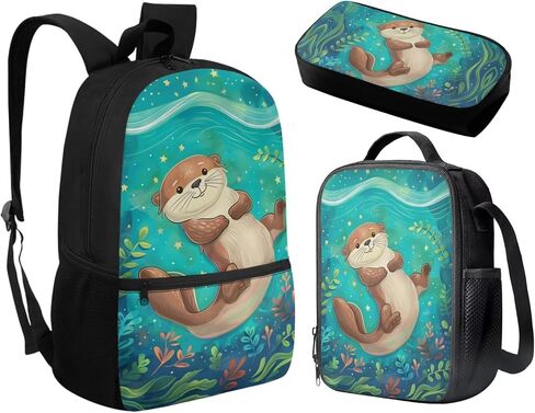 Cute Axolotl Backpack with Lunchbox for Girls 3t 4t School Bag and Lunch Bag for Elementary Students Kids Bookbag and Lunch Box Set Age 8-10, 3 in 1 School Bags Lunchbag Pencil Case in Kuwait