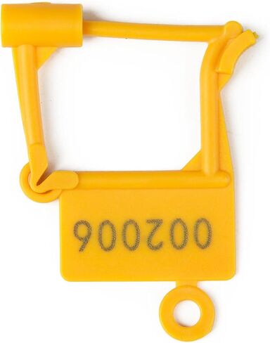 Plastic Padlock Seals Tags Disposable Self-Locking Numbered Tag Tamper Proof Security Padlocks Lable for Luggage, Bag, Clothes, Shose(Red,20pcs) in Kuwait