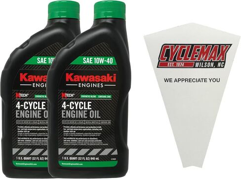 حزمة متوافقة مع Kawasaki Ktech SAE 10W40 4 Cycle Flunmower Oil 99969-6296 in Kuwait