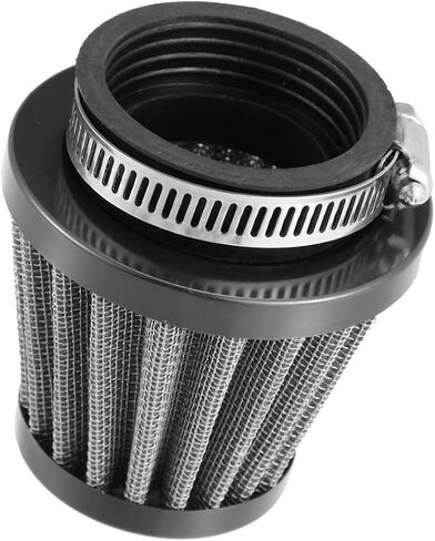 Universal 45mm Air Filter Cleaner Round Tapered Replacement for Motorcycle Black Durable Material in Saudi Arabia