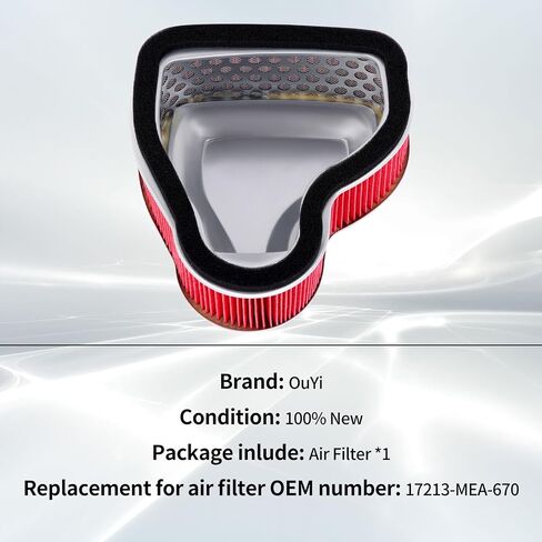 Motorcycle Air Filter Compatible With Honda VTX1300C VTX1300R 2004-2009 VTX1300T 2008-2009 VTX1300S 2004-2008 VTX1300S Retro SC52 2003-2007 in Saudi Arabia