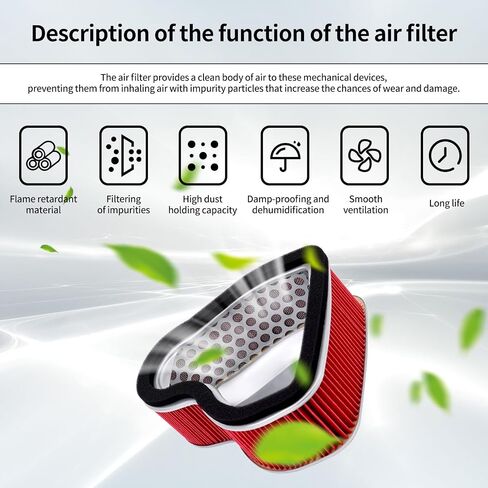 Motorcycle Air Filter Compatible With Honda VTX1300C VTX1300R 2004-2009 VTX1300T 2008-2009 VTX1300S 2004-2008 VTX1300S Retro SC52 2003-2007 in Saudi Arabia