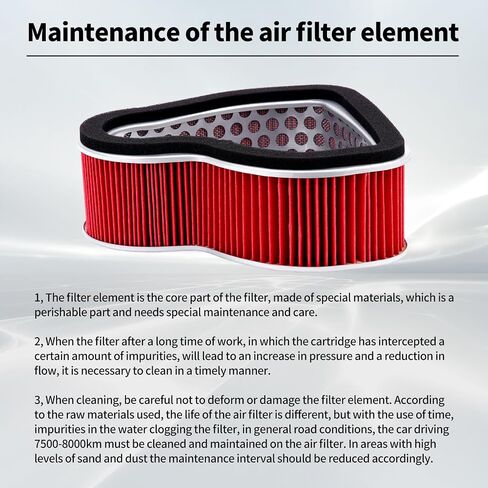 Motorcycle Air Filter Compatible With Honda VTX1300C VTX1300R 2004-2009 VTX1300T 2008-2009 VTX1300S 2004-2008 VTX1300S Retro SC52 2003-2007 in Saudi Arabia
