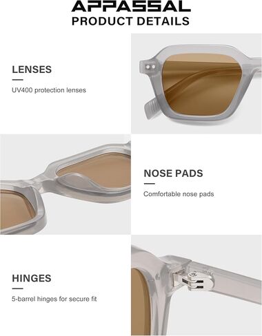نظارة شمسية مربعة رجعية نسائية خمر مستطيل Sunnies AP3710 in Kuwait