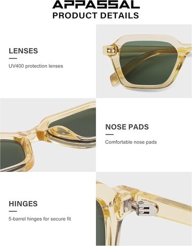 نظارة شمسية مربعة رجعية نسائية خمر مستطيل Sunnies AP3710 in Kuwait