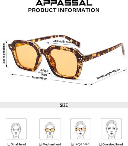 نظارة شمسية مربعة رجعية نسائية خمر مستطيل Sunnies AP3710 in Kuwait