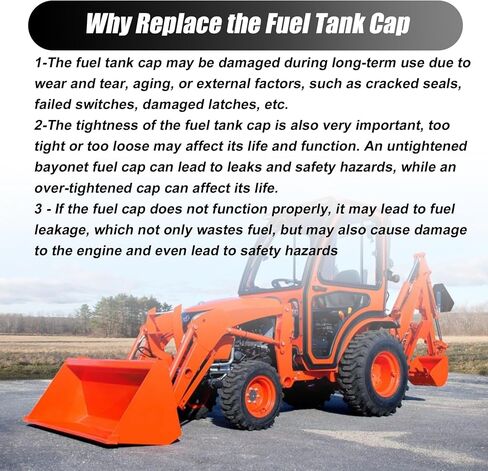 XQSMWF Fuel Cap Compatible With Kubota Tractor Models B2301 B2601 L4600 B2301HSD B2601HSD L4600DT L4600H L4600F # TC402-42022 TC40242022 in Saudi Arabia
