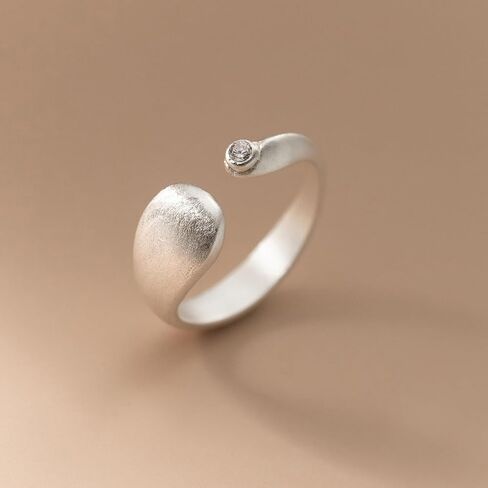 Sterling Silver Open Adjustable Ring 925 Silver Rings for Women Thumb Sterling Silver Band Ring in Kuwait