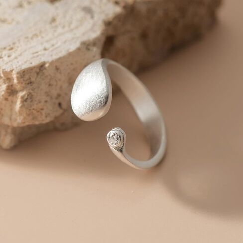 Sterling Silver Open Adjustable Ring 925 Silver Rings for Women Thumb Sterling Silver Band Ring in Kuwait