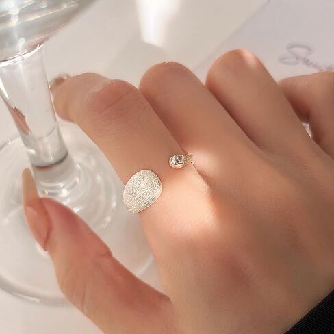 Sterling Silver Open Adjustable Ring 925 Silver Rings for Women Thumb Sterling Silver Band Ring in Kuwait