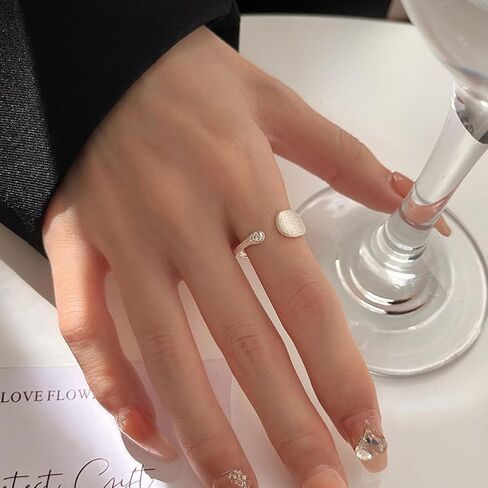 Sterling Silver Open Adjustable Ring 925 Silver Rings for Women Thumb Sterling Silver Band Ring in Kuwait