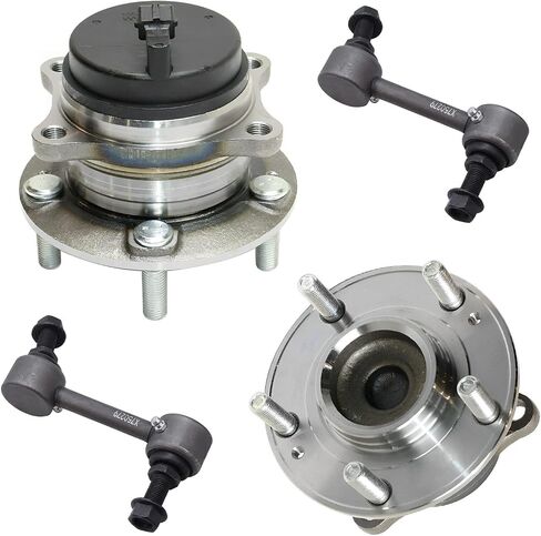 Detroit Axle - FWD Rear 4pc Wheel Bearings Hubs Kit for 07-12 Hyundai Santa Fe Veracruz, 11-13 Kia Sorento, 2 Wheel Bearings & Hubs 2 Sway Bars 2007 2008 2009 2010 2011 2012 2013 Replacement in Saudi Arabia