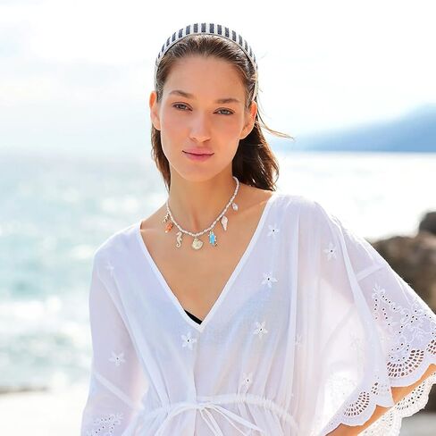 Pearl Choker Necklaces With Multi Beach Charms Shell Conch Starfish Jewelry in Kuwait