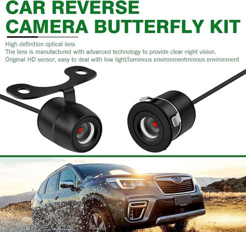 1 PC Car HD Reversing Camera, IP68 Waterproof Night Vision CCD Rear View Camera, 170 Degrees Wide Angle Dynamic Pathfinder, Universal for Most Cars, Trucks, SUVs (Black) in Saudi Arabia