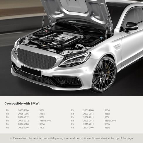مجموعة من 2 bonnet رفع هود تدعم دعامات الصدمة غازات غاز ل BMW 325i 328i E90 E91 E92 E93 in Kuwait
