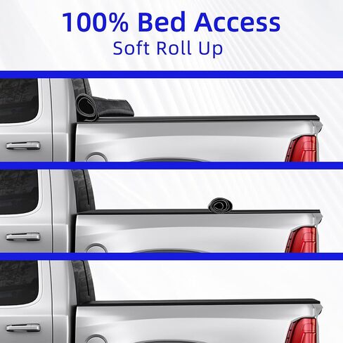 غطاء سرير الشاحنة الناعم المتوافق مع 2019-2025 RAM 1500 New Body (Excl. Classic) | 6'4 "(76") سرير أسود in Kuwait