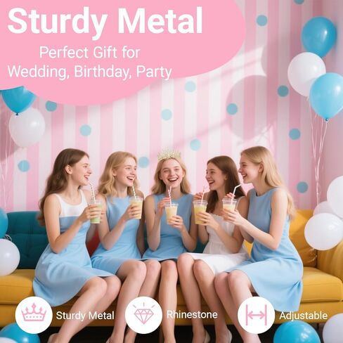 تاج تاج للنساء، إكسسوارات شعر عصابة الرأس لحفلات أعياد الميلاد وحفلات الزفاف باللون الفضي in Kuwait